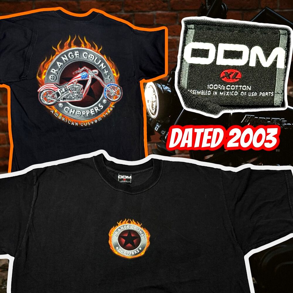 Orange County Choppers OCC Black T-Shirt Size XL Vintage 2005